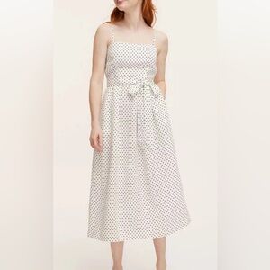 Kate Spade x Target White Polka Dot Midi Dress NWT